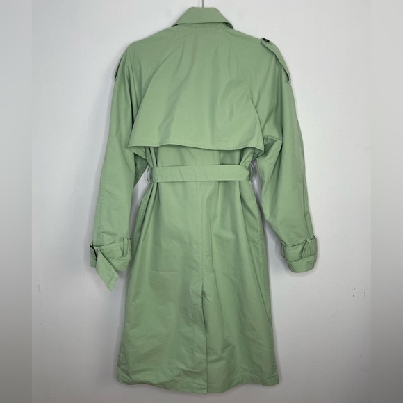 Jjxx Loose double-breasted trench coat in smoke green - Picture 9 of 14